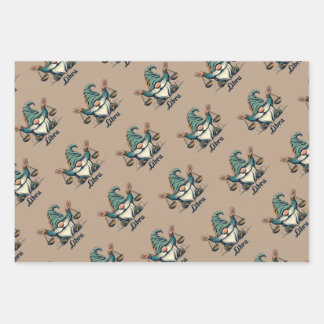 Horoskop Virgo, Libra und Scorpio Packpapier Geschenkpapier Set