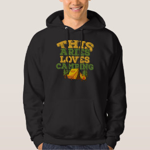 Horoskop Zodiac Sign Aries Lieben Camping Hoodie