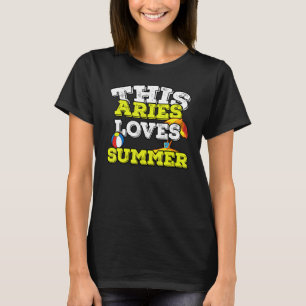 Horoskop Zodiac Sign Aries Lieben Sommer T-Shirt
