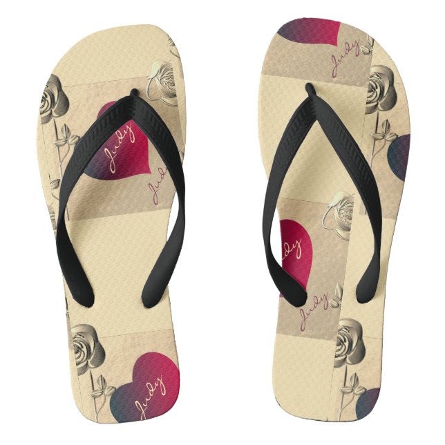 Hörpaare und Rose von Flip Flops (Fußbett)