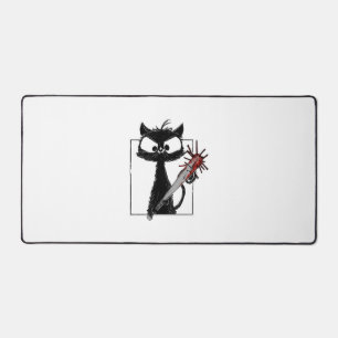 Horreur de baseball de chat noir Halloween