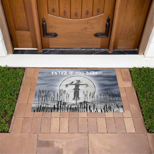 Horreur Scarecrow Entrez si vous osez! ! ! Tapis (De plein air)