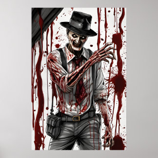 Horror-Albtraum-Plakat - Blut-Halloween-Wandkunst Poster