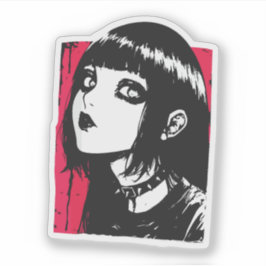 Horror anime girl  aufkleber