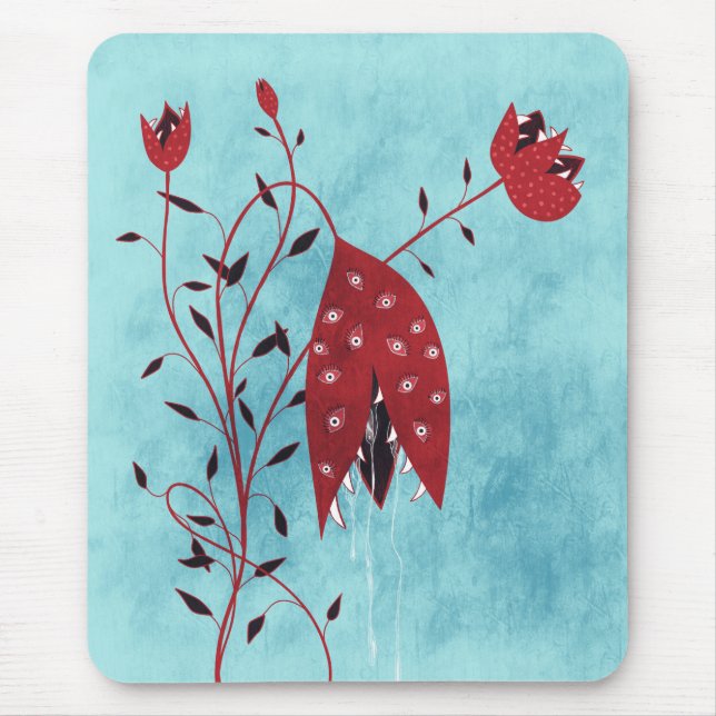 Horror Art Creepy Pflanze Mousepad (Vorne)