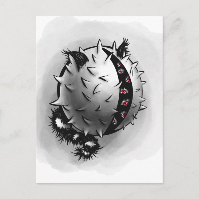 Horror Art Dark Fantasy Monster Postkarte (Vorderseite)