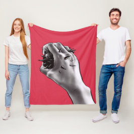 Horror Art Stabbed Fist Gothic Fleecedecke