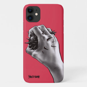 Horror Art Stabbed Fist Gothic Name Case-Mate iPhone Hülle