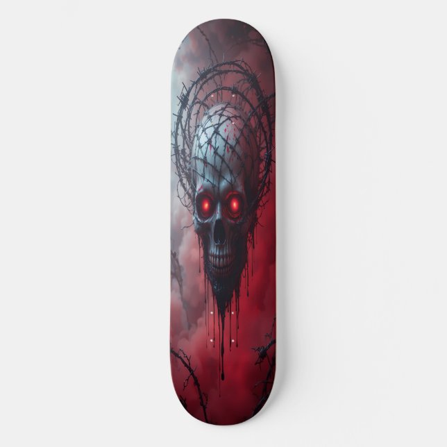 Horror-Ästhetik-Totenschädel Skateboard (Vorderseite)