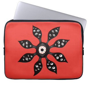 Horror Augen Blume Creepy Macabre Red Black Laptopschutzhülle