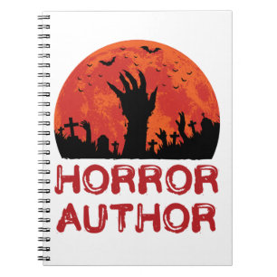Horror Autor Schriftsteller Beängstigende Geschic Notizblock