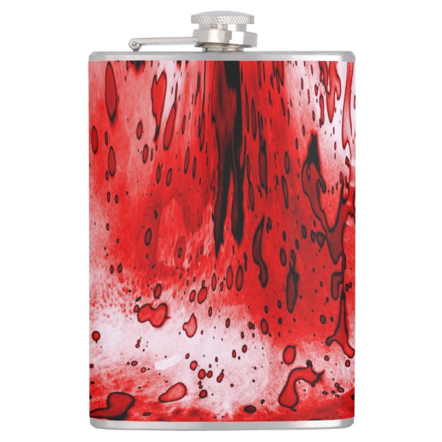 Horror Beängstigend Bloody Halloween Flachmann (Vorderseite)