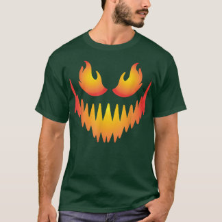 Horror Beängstigend Pumpkin Face Kürbislaterne Hal T-Shirt