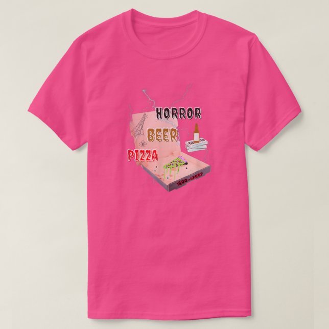 Horror Beer Pizza T-Shirt (Design vorne)
