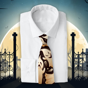Horror Boo Ghost Halloween Pattern Krawatte