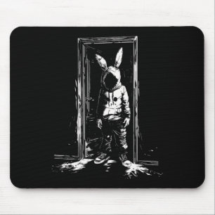 Horror Bunny Mask Man Rabbit Alt Goth Slasher Cree Mousepad