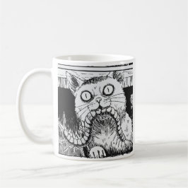 Horror cat anime art kaffeetasse