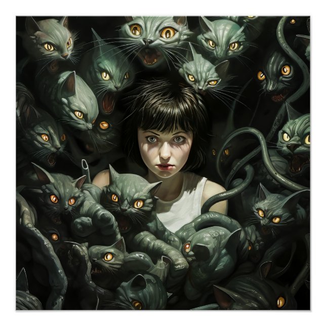 Horror Cat Nightmare Poster (Vorderseite)