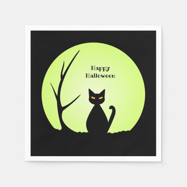 Horror Cat Paper Napkin Serviette (Vorderseite)