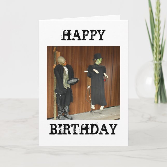 Horror Characters Happy Birthday Card Karte (Vorderseite)