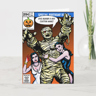 Horror Comic Birthday Karte
