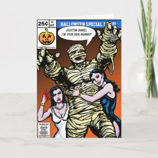 Horror Comic Style Halloween Grüße Karte
