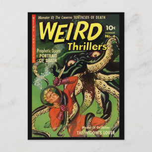 Horror-Comic: Weird Thrillers 4 Postkarte