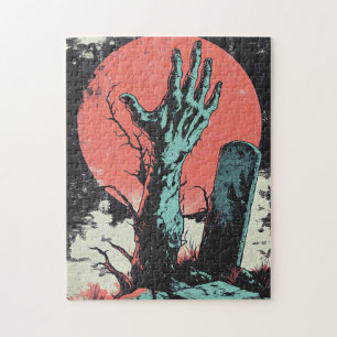 Horror Comic Zombie Graveyard