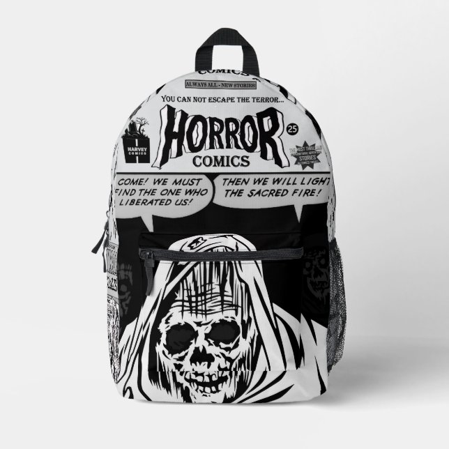 HORROR-Comics-Rucksack  Bedruckter Rucksack (Vorderseite)