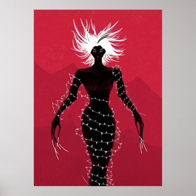 Horror Demon Girl Witchy Goth Poster (Vorne)