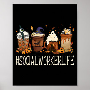 Horror der Sozialarbeiter Fall Kaffeehaus Pumpkin Poster
