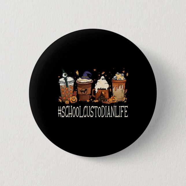 Horror des Schulkäufers Fall Kaffeepumpe Button (Vorderseite)