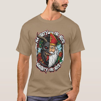Horror Dmoneufel Frau Kramperl Outfit Santa Naught T-Shirt