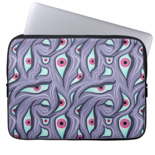 Horror Evil Eyes Lila Pastel Goth Laptopschutzhülle