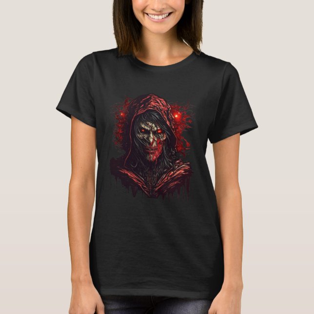 Horror Evil Mage Nightmare Scary Terrifying Hallow T-Shirt (Vorderseite)