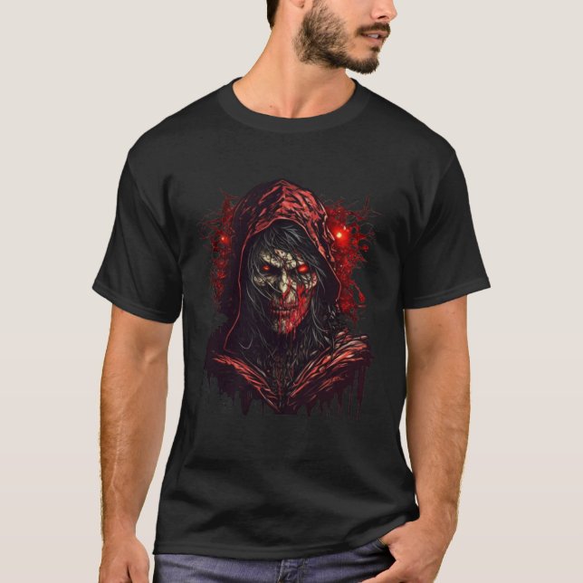 Horror Evil Mage Nightmare Scary Terrifying Hallow T-Shirt (Vorderseite)