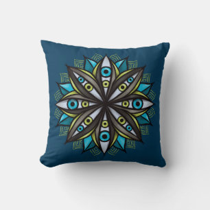 Horror Eyes Blume Mandala Creepy Goth Kissen