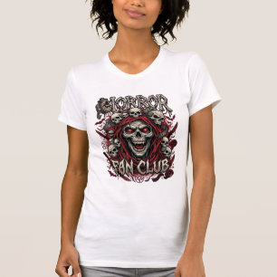 Horror Fan Club Halloween Schreiender Schädel Rote T-Shirt