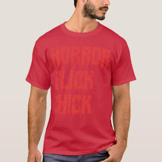 Horror Film Mädchen schaut gruselige Filme Blutige T-Shirt