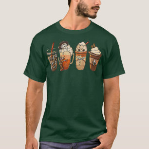 Horror Film und Kaffee Halloween Spooky Saison Co T-Shirt