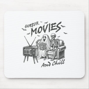 Horror-Filme und Chill Halloween-Themengrafik F Mousepad