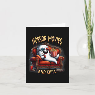 Horror-Filme und Chill Spooky Halloween-Geistermov Karte