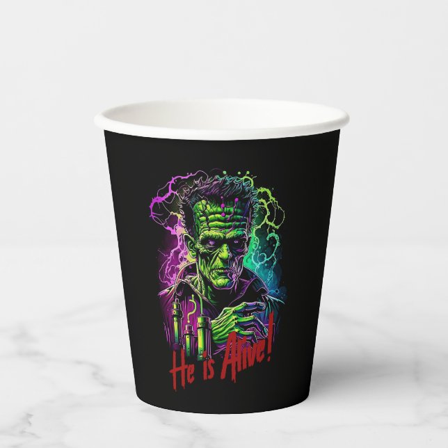 Horror Frankenstein Monster, Halloween Pappbecher (Vorderseite)