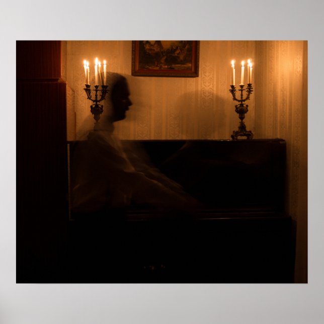 Horror Geister im Zimmer. Tanzpärchen Poster (Vorne)