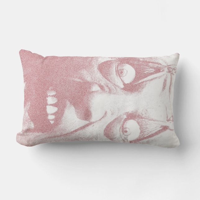 Horror-Gesicht Umarmung Ich Pillow Schrei Lendenkissen (Vorderseite)