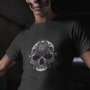 Horror Goth Skull - Abstrakt Orbit Hororscope Skul T-Shirt
