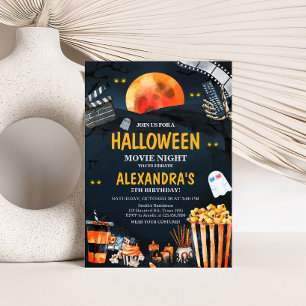 Horror Halloween Beängstigend Movie Night Geburtst Einladung