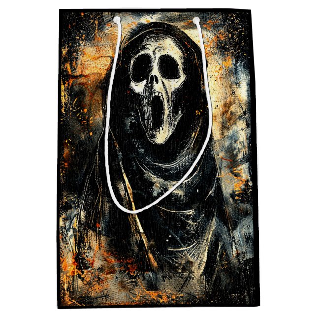 Horror Halloween Schrei Spooky Jahreszeit Mittlere Geschenktüte (Vorderseite)