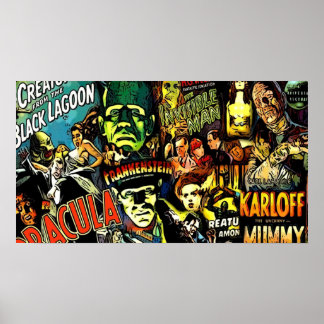 Horror Kult universelle Monster Filme Gesicht Mask Poster