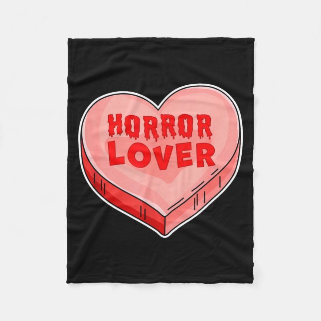 Horror Lover Candy Heart Valentines Day Halloween  Fleecedecke (Vorderseite)